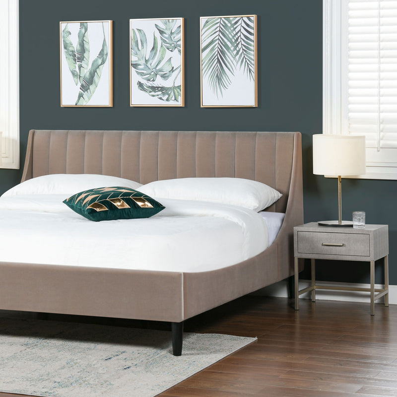 Aspen - Vertical Tufted Modern Headboard Platform Bed Set - R&R Furniture Gallery (Fountain Valley, CA)