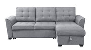 Avery - Sleeper Sectional Sofa With Reversible Storage Chaise - Light Gray - R&R Furniture Gallery (Fountain Valley, CA)