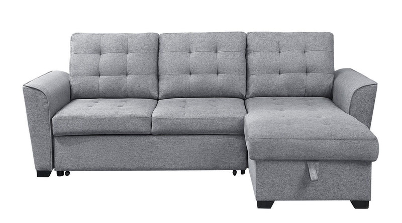 Avery - Sleeper Sectional Sofa With Reversible Storage Chaise - Light Gray - R&R Furniture Gallery (Fountain Valley, CA)