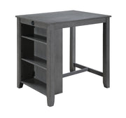 Graham - 3 Piece Small Space Counter Height Dining Table With Shelves And 2 Chairs (Set of 3) - R&R Furniture Gallery (Fountain Valley, CA)