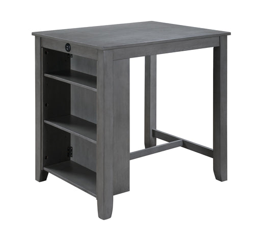 Graham - Small Space Counter Height Dining Table With USB Charging Ports And Shelves - R&R Furniture Gallery (Fountain Valley, CA)