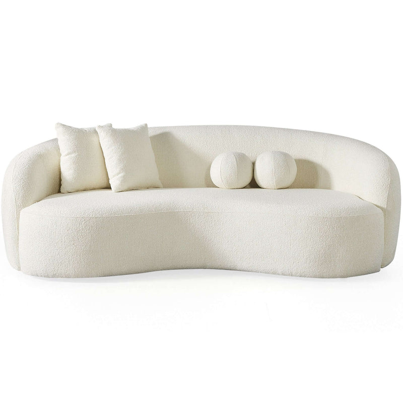Drake - Japandi Style Curvy Boucle Sofa - R&R Furniture Gallery (Fountain Valley, CA)