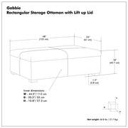 Gabbie - Coffee Table Upholstered Storage Ottoman - R&R Furniture Gallery (Fountain Valley, CA)