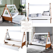 Loreen - Twin Bed - Oak & White - R&R Furniture Gallery (Fountain Valley, CA)