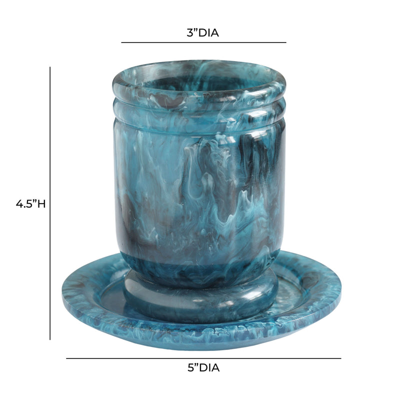 Channeled - Swirl Resin Kiddush Cup - R&R Furniture Gallery (Fountain Valley, CA)