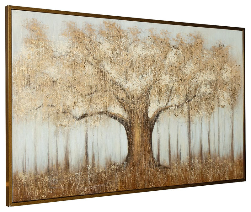 Dalewick - Wall Art - Brown / Gray / Gold Finish - R&R Furniture Gallery (Fountain Valley, CA)