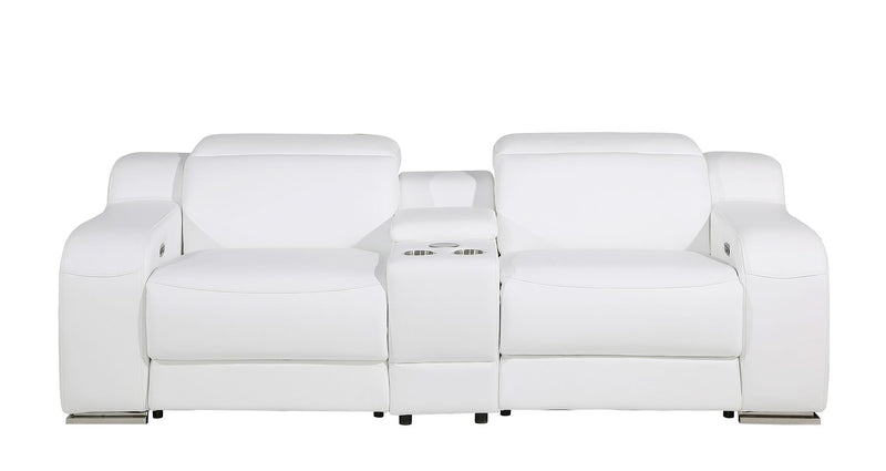 1116 - 6-Piece Modular Power Reclining Sofa And Console Loveseat Set In With 5 Power Recliners & Power Headrests