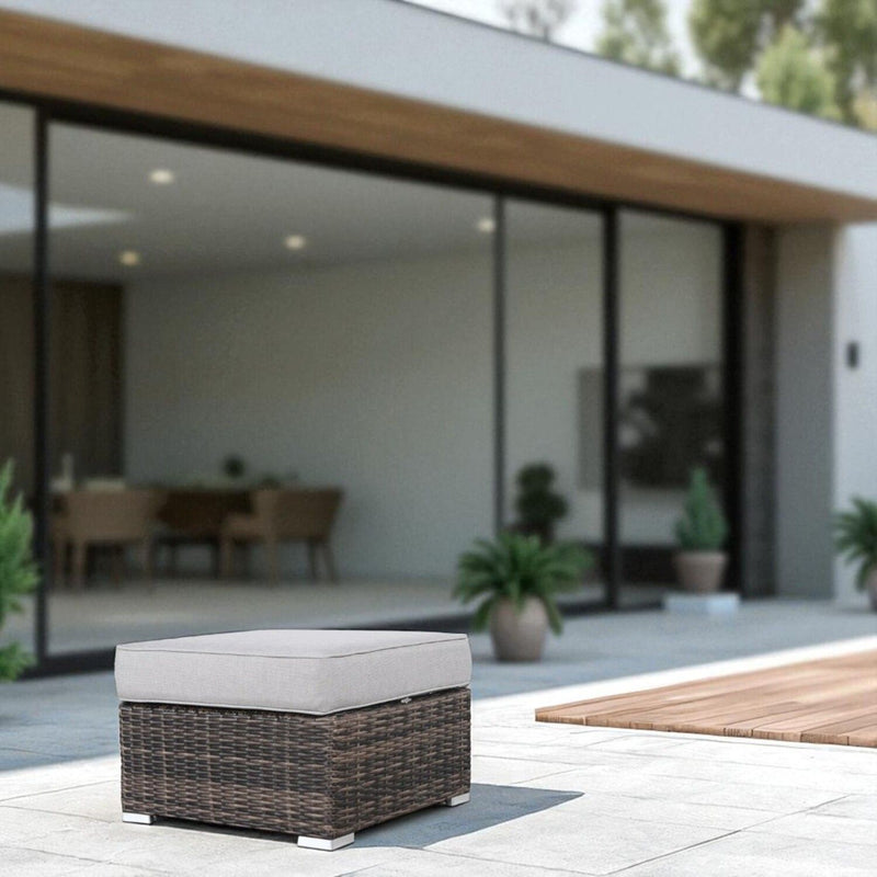Stylish Outdoor Ottoman With Cushion For Comfort - R&R Furniture Gallery (Fountain Valley, CA)