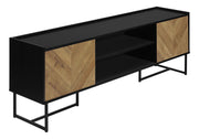 TV Stand, Console, Media Entertainment Center, Storage Cabinet, Modern - Black - R&R Furniture Gallery (Fountain Valley, CA)