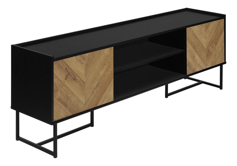 TV Stand, Console, Media Entertainment Center, Storage Cabinet, Modern - Black - R&R Furniture Gallery (Fountain Valley, CA)