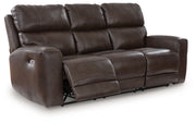 Crossplex - Power Reclining Sofa With Adjustable Headrest - Smoke - R&R Furniture Gallery (Fountain Valley, CA)