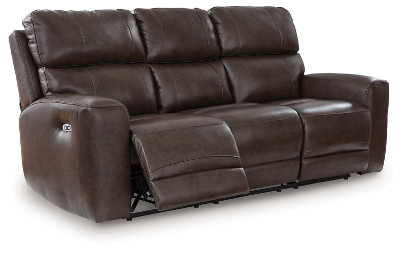 Crossplex - Power Reclining Sofa With Adjustable Headrest - Smoke - R&R Furniture Gallery (Fountain Valley, CA)