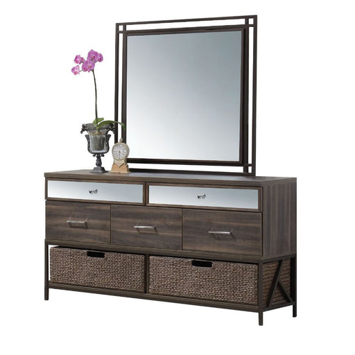 Adrianna - Mirror - Walnut - R&R Furniture Gallery (Fountain Valley, CA)