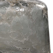 Set of two dark gray art glass vases by Uttermost, stylish decorative vases and jars for home decor.