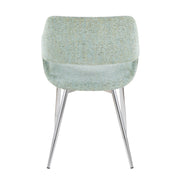 Pair of Lumi Source Margarite contemporary dining chairs with sleek design and wooden legs, set of two for modern dining spaces.