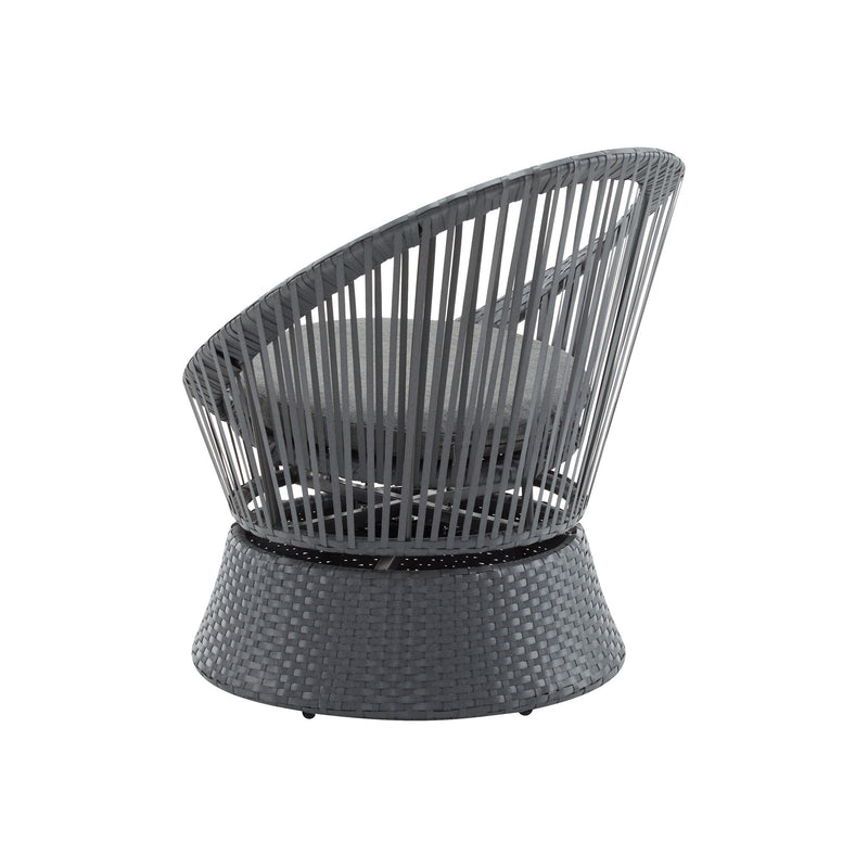 Modern Swivel Wicker Lounge Chair With Round Design - R&R Furniture Gallery (Fountain Valley, CA)