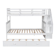 Bunk Bed With Twin Size Trundle, Storage And Guard Rail For Bedroom - R&R Furniture Gallery (Fountain Valley, CA)