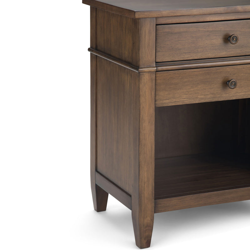 Carlton - Bedside Table - Rustic Natural Aged Brown - R&R Furniture Gallery (Fountain Valley, CA)