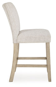 Larawyn - Upholstered Barstool (Set of 2) - Bisque - R&R Furniture Gallery (Fountain Valley, CA)