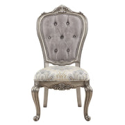 Ariadne - Side Chair (Set of 2) - Velvet & Antique Platinum - R&R Furniture Gallery (Fountain Valley, CA)