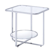 Hollo - End Table - Glass & Chrome - R&R Furniture Gallery (Fountain Valley, CA)