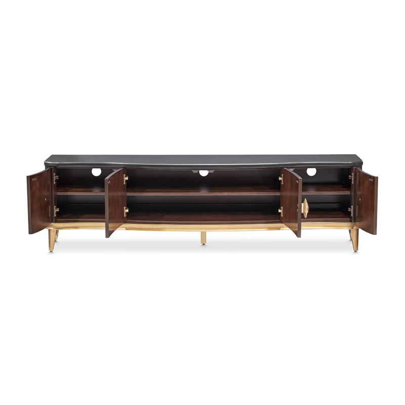 Camellia Field - Media Cabinet - Dark Brown - R&R Furniture Gallery (Fountain Valley, CA)