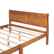 Platform Bed Frame Mattress Foundation Sleigh Bed With Headboard / Footboard / Wood Slat Suppor - R&R Furniture Gallery (Fountain Valley, CA)