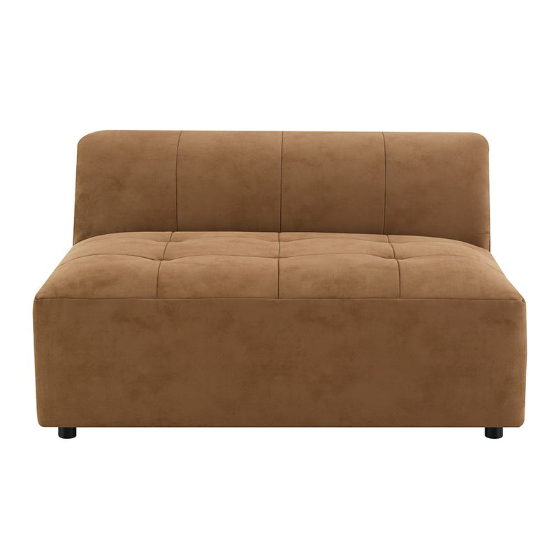 Zoey - Modular - Armless Chair - Chocolate Suede - R&R Furniture Gallery (Fountain Valley, CA)