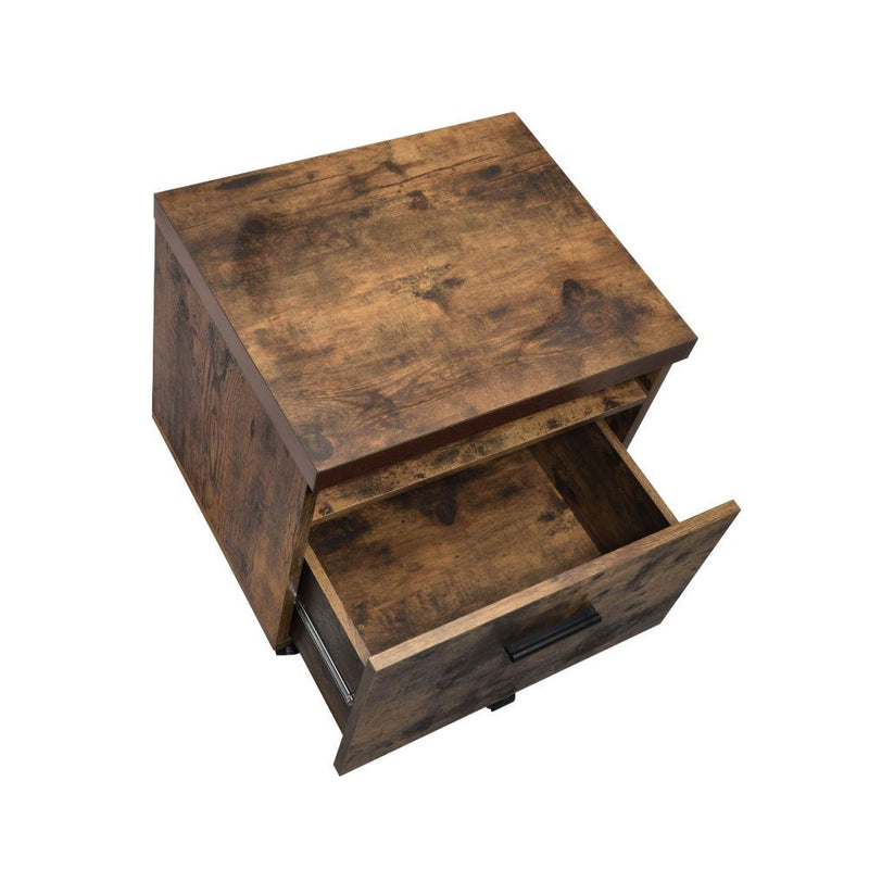 Bob - File Cabinet - Weathered Oak & Black - R&R Furniture Gallery (Fountain Valley, CA)