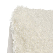 Ivory Carters 22x22 inch accent pillow with a soft fabric cover, designed for decorative use on sofas or beds.