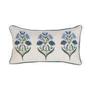 Transcendence - 14" x 26" NV Belcourt Floral Pillow - Floral Natural / Blue - R&R Furniture Gallery (Fountain Valley, CA)
