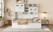 Daybed With All-In-One Cabinet And Shelf - R&R Furniture Gallery (Fountain Valley, CA)