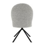 Lawton - Side Chair With Swivel (Set of 2) - Gray Boucle & Black - R&R Furniture Gallery (Fountain Valley, CA)