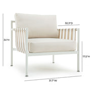 Dunes - Outdoor Armchair - Cream - R&R Furniture Gallery (Fountain Valley, CA)