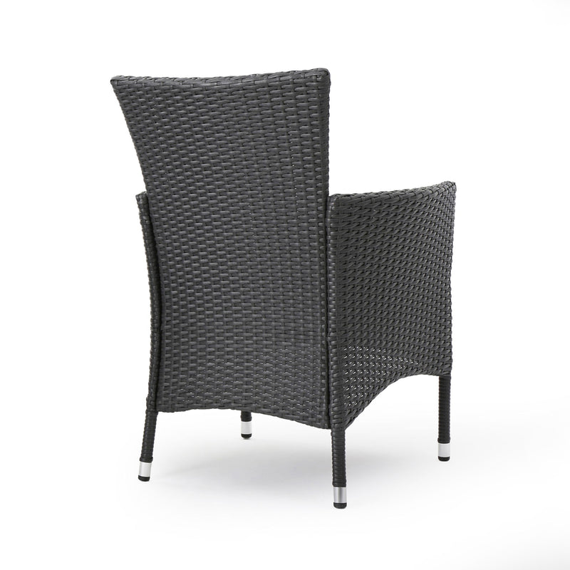 Dimensional Outdoor Dining Chair With Cushion Seat And Iron Frame (Set of 2) - R&R Furniture Gallery (Fountain Valley, CA)