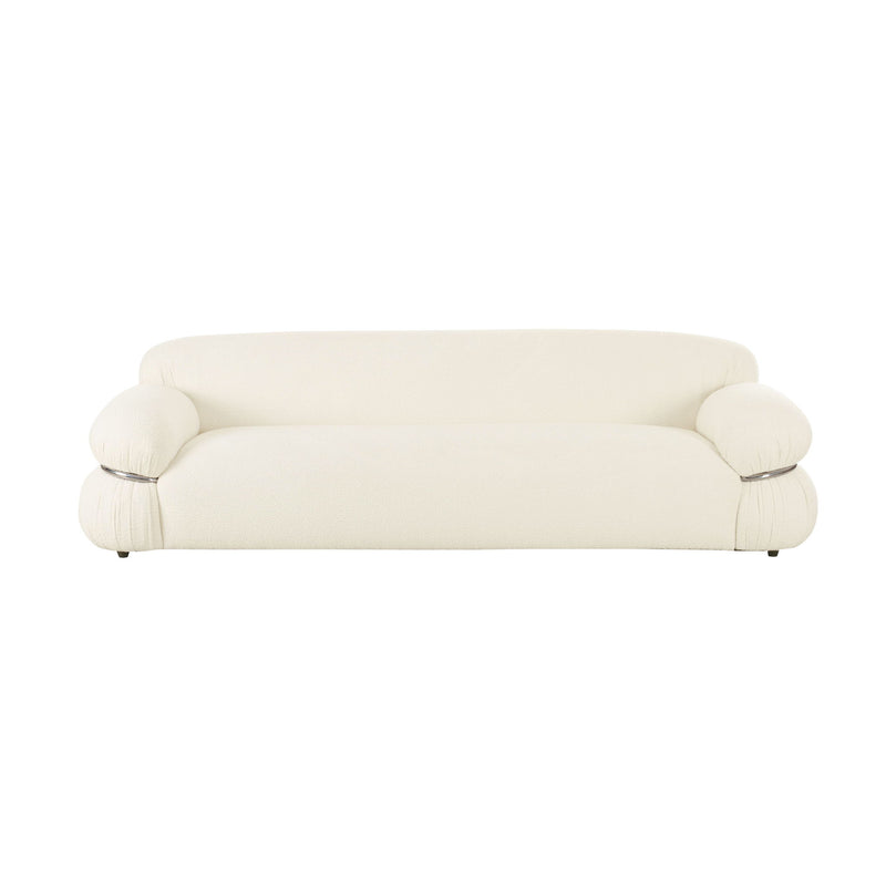 Leyla - Boucle Sofa - Cream - R&R Furniture Gallery (Fountain Valley, CA)