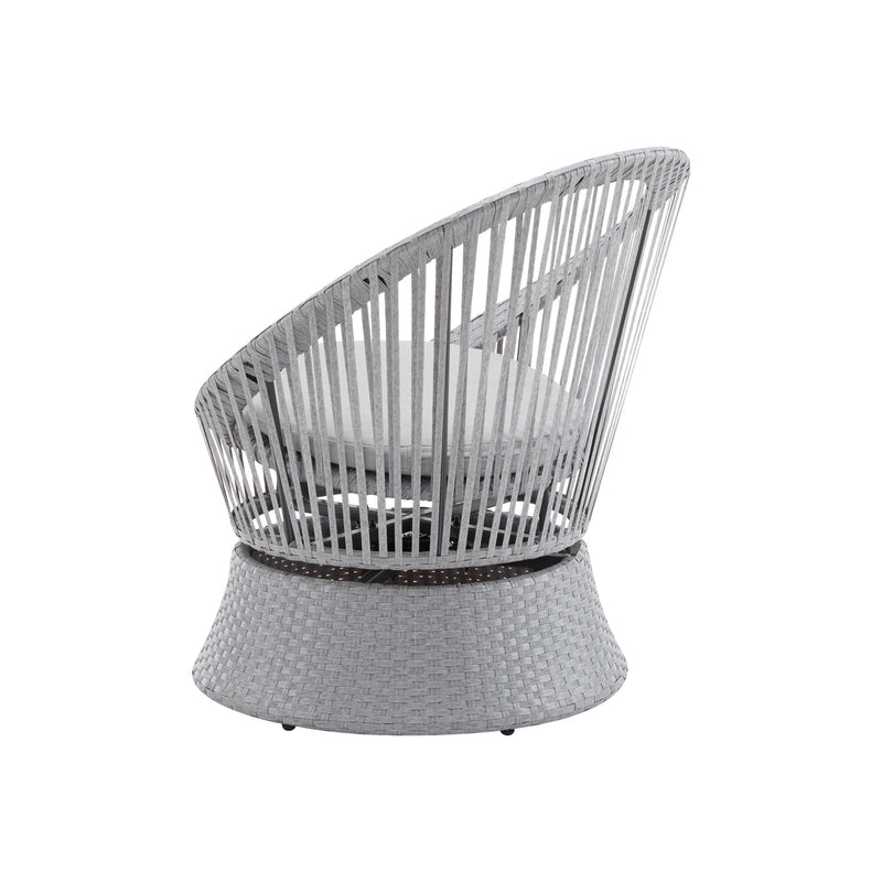 Modern Swivel Wicker Lounge Chair With Round Design - R&R Furniture Gallery (Fountain Valley, CA)