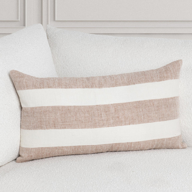 Elegant 14x26-inch Ivory and Natural accent pillow from Classic Home, featuring soft fabric and decorative design for accent decor.