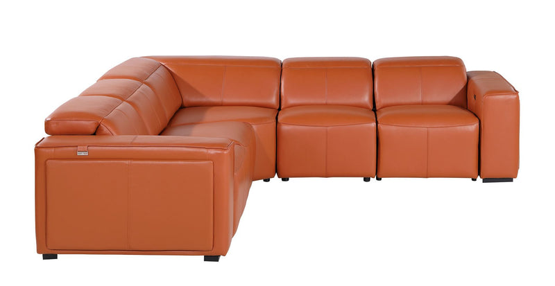 1224 - 5-Piece L-Shaped Sectional Sofa In With 3 Power Recliners & Power Headrests