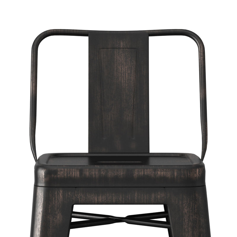 Rayne - Curved Back Metal Stool (Set of 2) - R&R Furniture Gallery (Fountain Valley, CA)