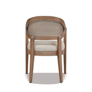 Americana - Mid-Century Modern Cane Back Dining Chair Textured Weave - Taupe Beige - R&R Furniture Gallery (Fountain Valley, CA)