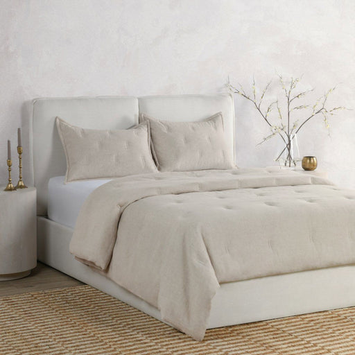 Classic Home Talia comforter set with a cozy, patterned duvet cover and matching pillow shams in a stylish bedroom setting.