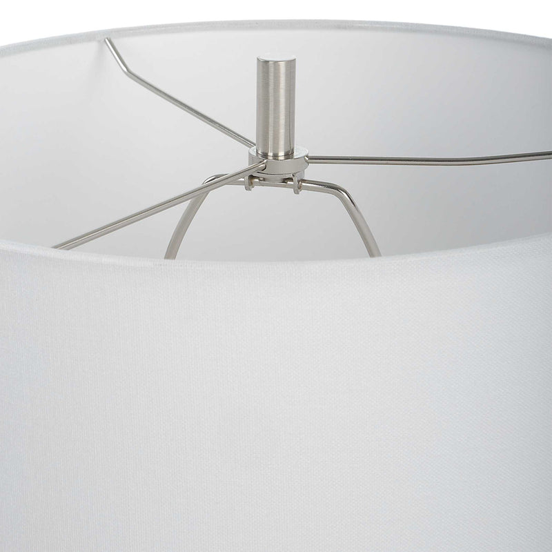 Ascent - White Geometric Table Lamp