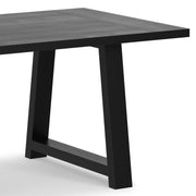 Simpli-Home Whitley dining table with wooden surface and sturdy legs, ideal for modern dining room settings