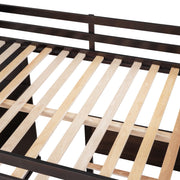 DreamHaus loft bed with twin size standalone bed, shelves, desk, and wardrobe, showcasing a modern multi-functional bedroom setup.