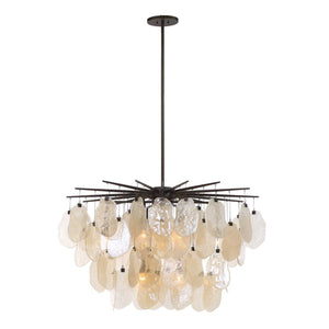 Seeded Shield - 8 Light Chandelier