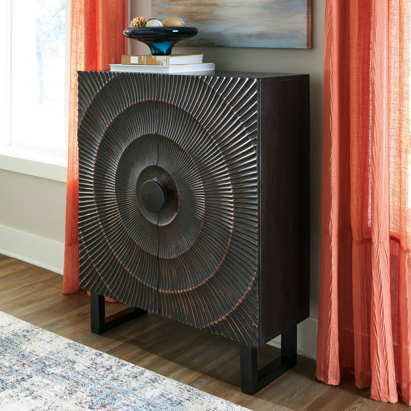 Fosterman - Accent Cabinet - Distressed Black - R&R Furniture Gallery (Fountain Valley, CA)
