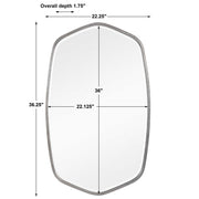 Uttermost Duronia Iron Wall Mirror with a sleek, modern frame, perfect for contemporary home decor.
