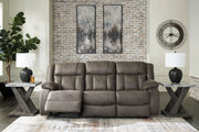 First Base - Reclining Sofa - Gunmetal - R&R Furniture Gallery (Fountain Valley, CA)