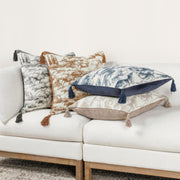 Classic Home Stonework 22x22 inch natural accent pillow with textured stone pattern for decorative home decor.